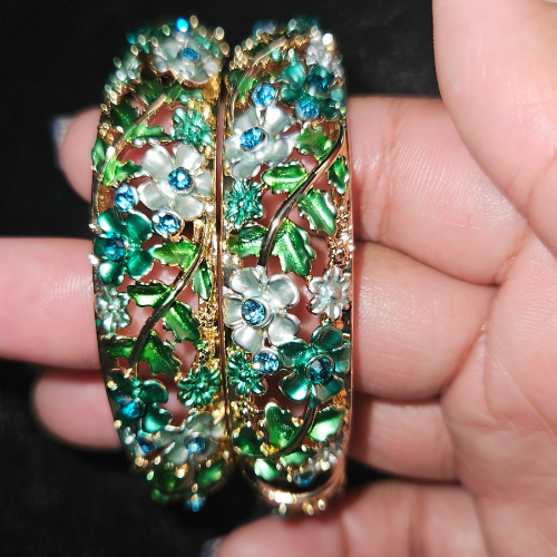 Elegant enamel bangles