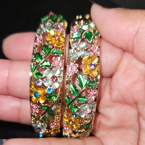 Elegant enamel bangles