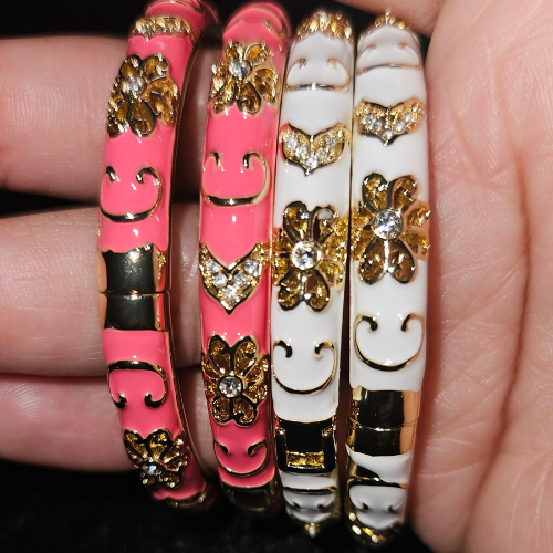Elegant enamel bangles