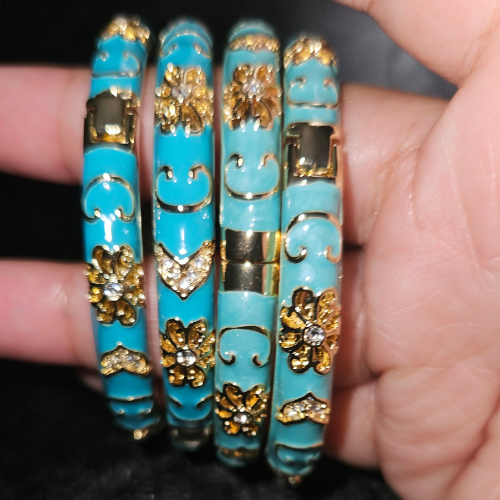 Elegant enamel bangles