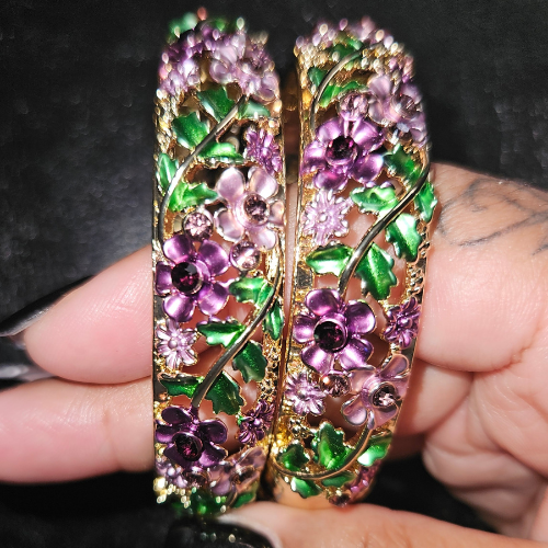 Elegant enamel bangles