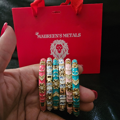 Elegant enamel bangles