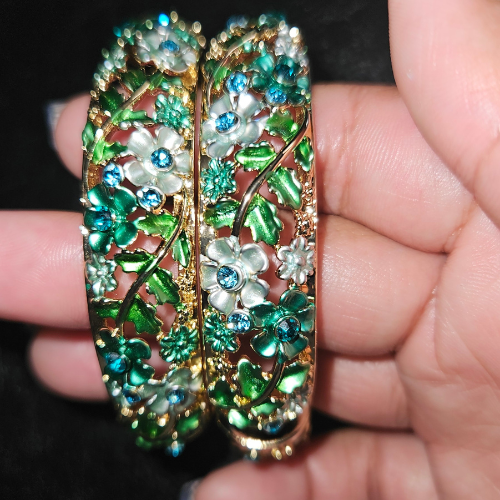 Elegant enamel bangles